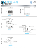 Hoshizaki F-801 J-series shared air and water dimensional drawing, including water-cooled connections and ice-drop opening