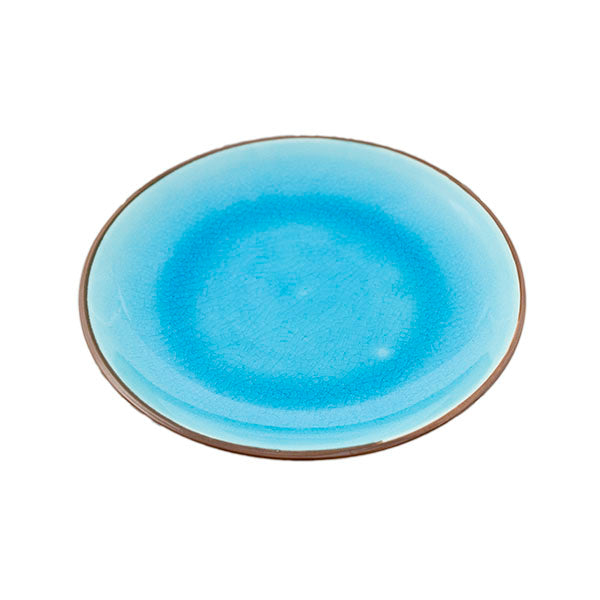 Porcelain Round Plate 7"D, Blue