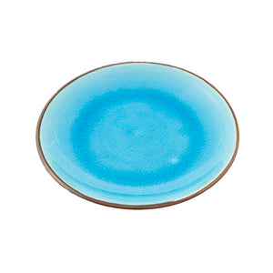 Porcelain Round Plate 7"D, Blue