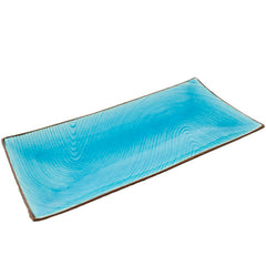 Porcelain Rectangular Plate 11"x5.25", Blue
