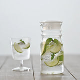 HARIO Free Pot Glass Pitcher 700ml/1300ml, White