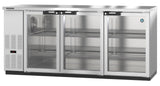 Hoshizaki BB80-G-S 80" Stainless Steel Glass Door Back Bar Refrigerator