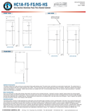 Hoshizaki HC1A-FS-FS / HC1A-HS-HS original front, side and plan dimension drawings.