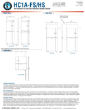 Hoshizaki HC1A-FS / HC1A-HS original front, side and plan dimension drawings.
