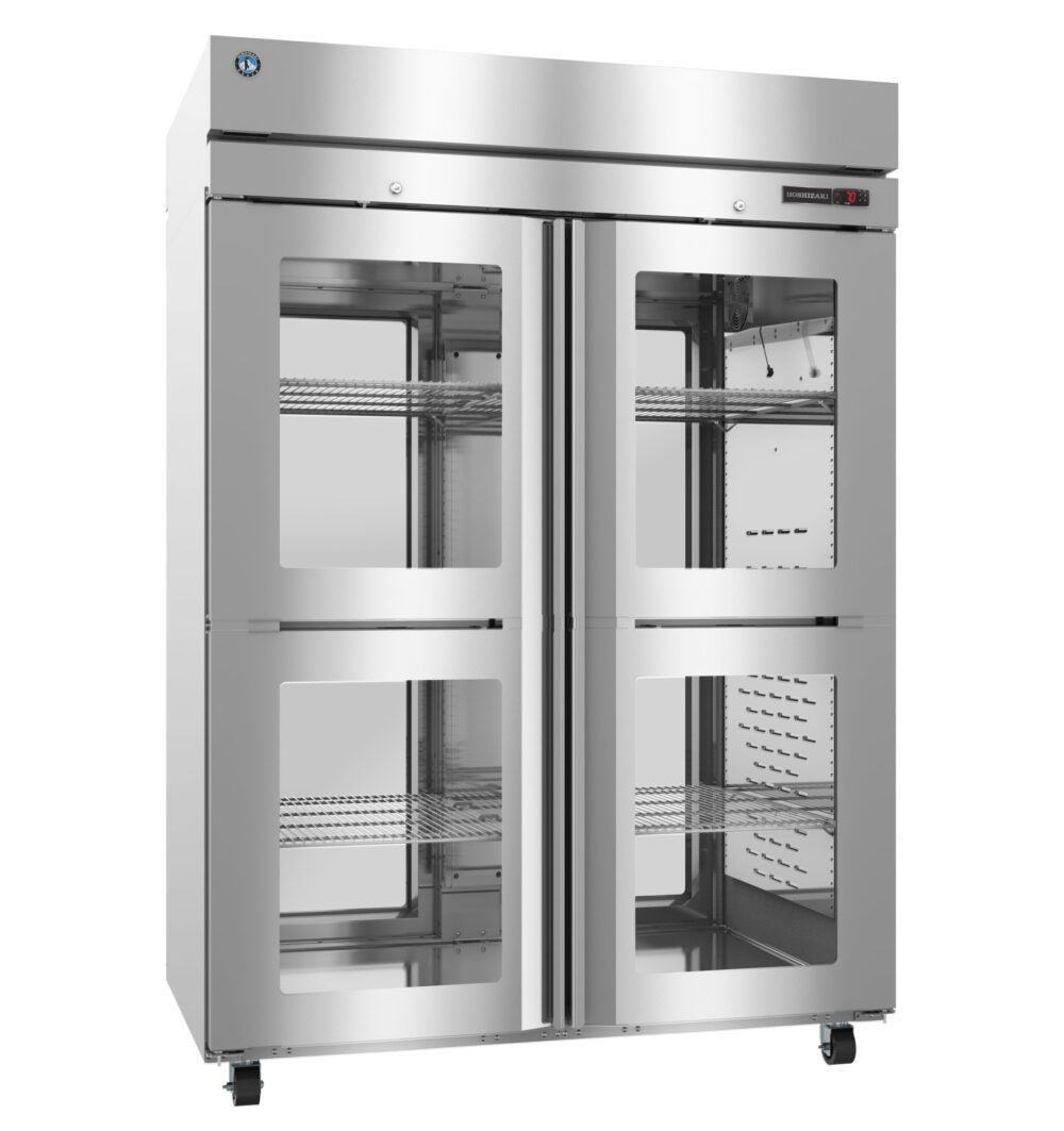 Hoshizaki HC2A-HGE-HGE 52.1 Cu. Ft. Half Glass Door Pass-Thru Heated Holding Cabinet