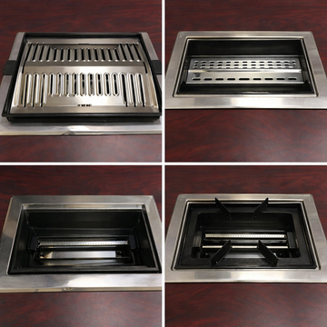 JSDR-100 Square Up-Draft Korean BBQ Grill