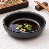 JX135-B black porcelain sauce dish holding dipping sauce