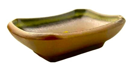 3.25" x 2.5" Porcelain Rectangular Sauce Dish, burgundy