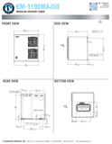 Hoshizaki KM-1100MAJ50 official 50 Hz head dimension drawing