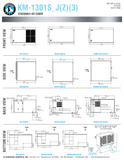 Hoshizaki KM-1301SAJ/3, KM-1301SWJ/3 and KM-1301SRJZ/3 official shared dimensions; use selected cooling-type connections