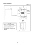 Hoshizaki KM-520MRJZ and KM-660MRJZ official manual dimension drawing, remote head connections and clearance