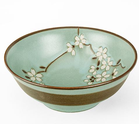 7.5" D x 3"H Porcelain Noodle Bowl, Titan Matt