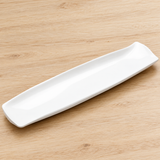 MW4452 white ceramic platter in a neutral tabletop setting