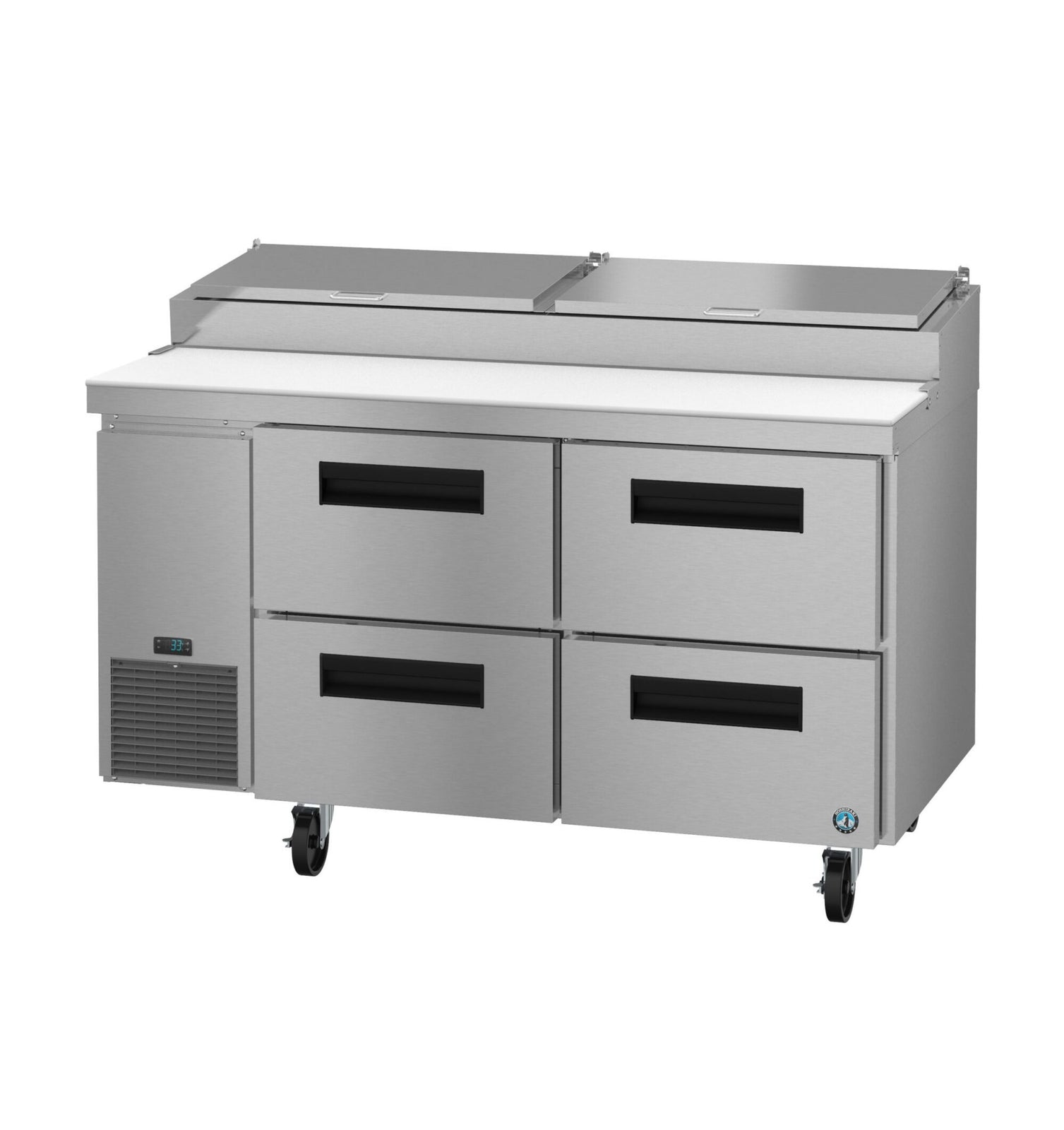 Hoshizaki PR60B-D4 60" 8-Pan 4-Drawer Pizza Prep Refrigerator