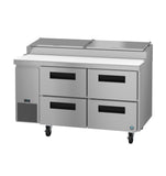 Hoshizaki PR60B-D4 60" 8-Pan 4-Drawer Pizza Prep Refrigerator
