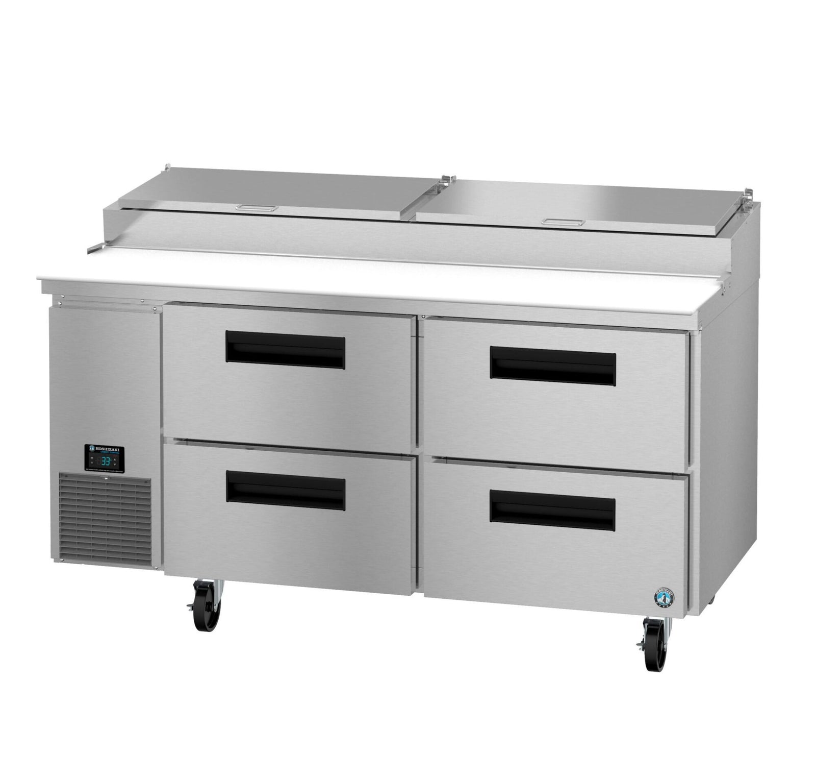 Hoshizaki PR67B-D4 67" 9-Pan 4-Drawer Pizza Prep Refrigerator