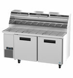 Hoshizaki PR67B-Z 67" 9-Pan Stainless Steel Pizza Prep Refrigerator