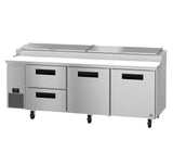Hoshizaki PR93B-D2 93" 12-Pan 2-Drawer/2-Door Pizza Prep Refrigerator