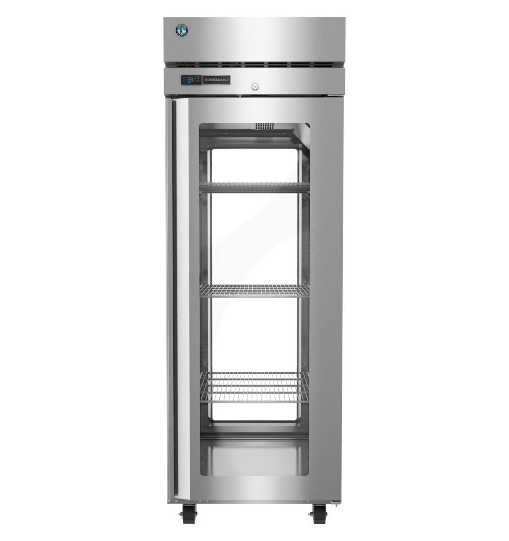 Hoshizaki PT1A-FGE-FGE 27.5" Stainless Steel Single-Section Full-Glass-Door Pass-Through Refrigerator