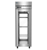 Hoshizaki PT1A-FGE-FGE 27.5" Stainless Steel Single-Section Full-Glass-Door Pass-Through Refrigerator