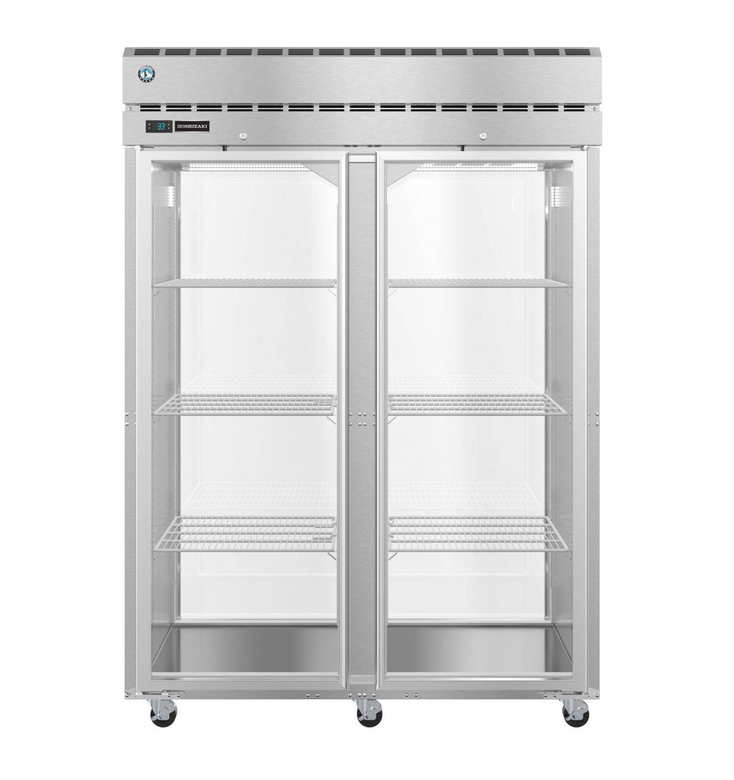 Hoshizaki PT2A-FG-FG 55" Full Glass Door Pass-Thru Refrigerator