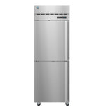 Hoshizaki R1A-HSL 23.1 cu. ft. Stainless Steel 1-Section Reach-In Refrigerator with 2 Half-Height Doors - Left Hinge