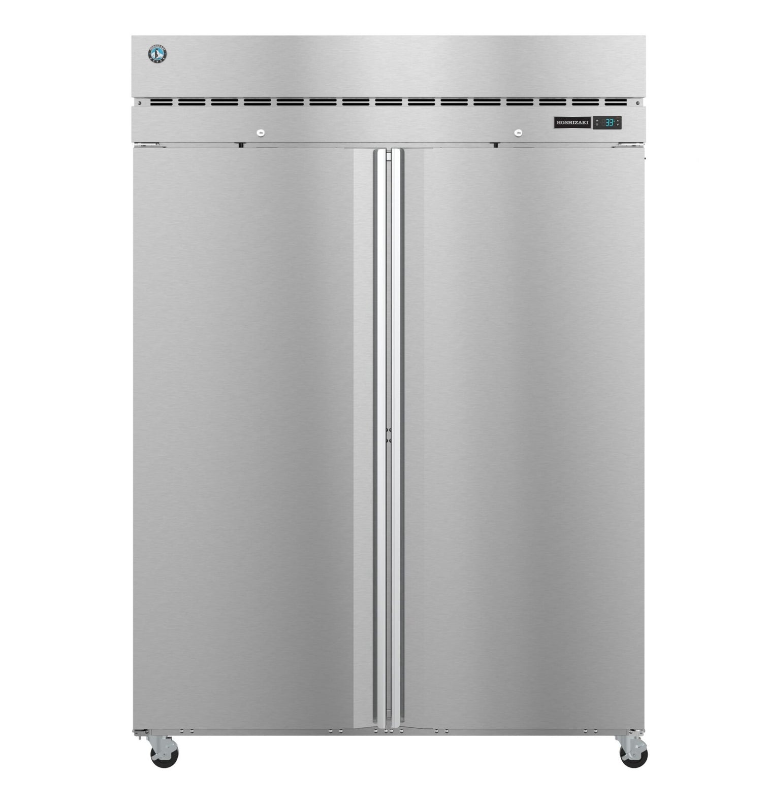 Hoshizaki R2A-FS 50.37 cu. ft. Stainless Steel 2-Section Reach-In Refrigerator with 2 Full-Height Doors