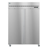 Hoshizaki R2A-FS 50.37 cu. ft. Stainless Steel 2-Section Reach-In Refrigerator with 2 Full-Height Doors