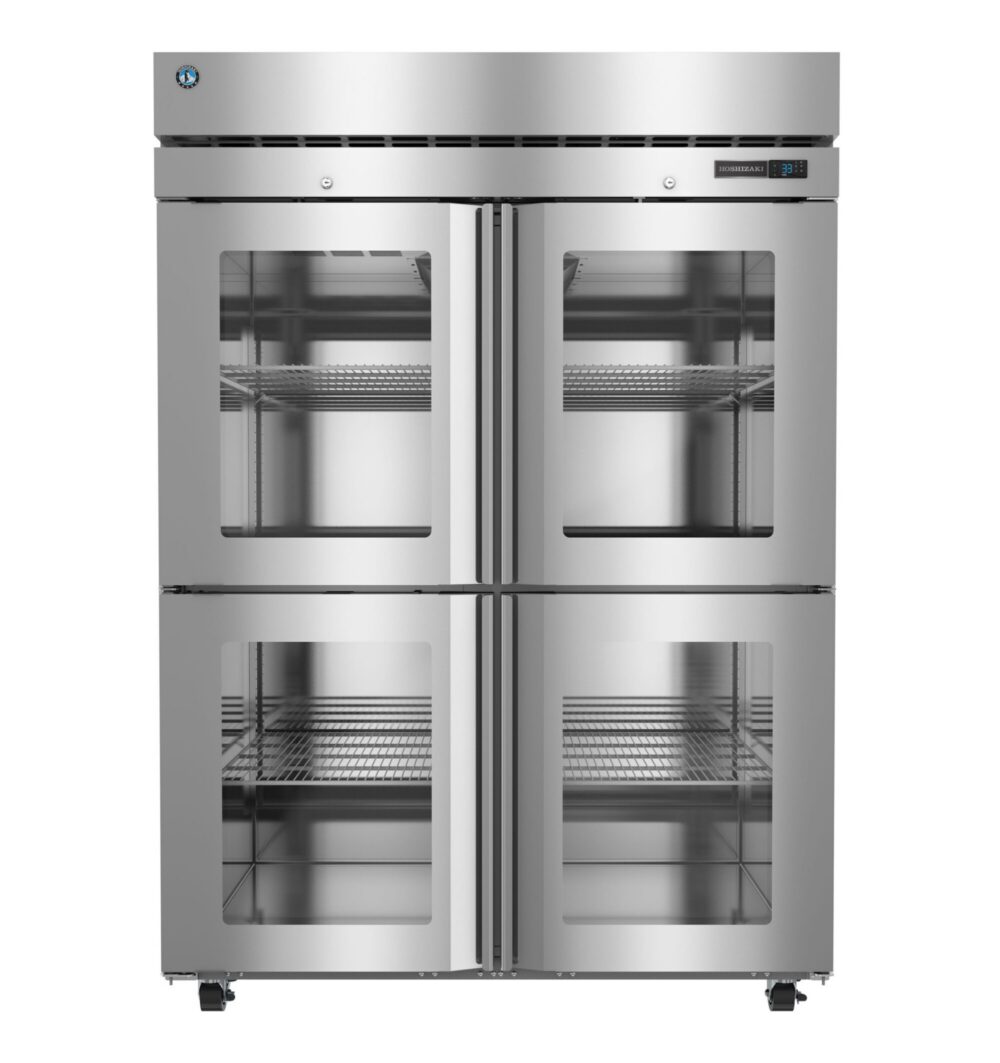 Hoshizaki R2A-HGE 50.37 cu ft 2-Section Half Glass Door Reach-In Refrigerator