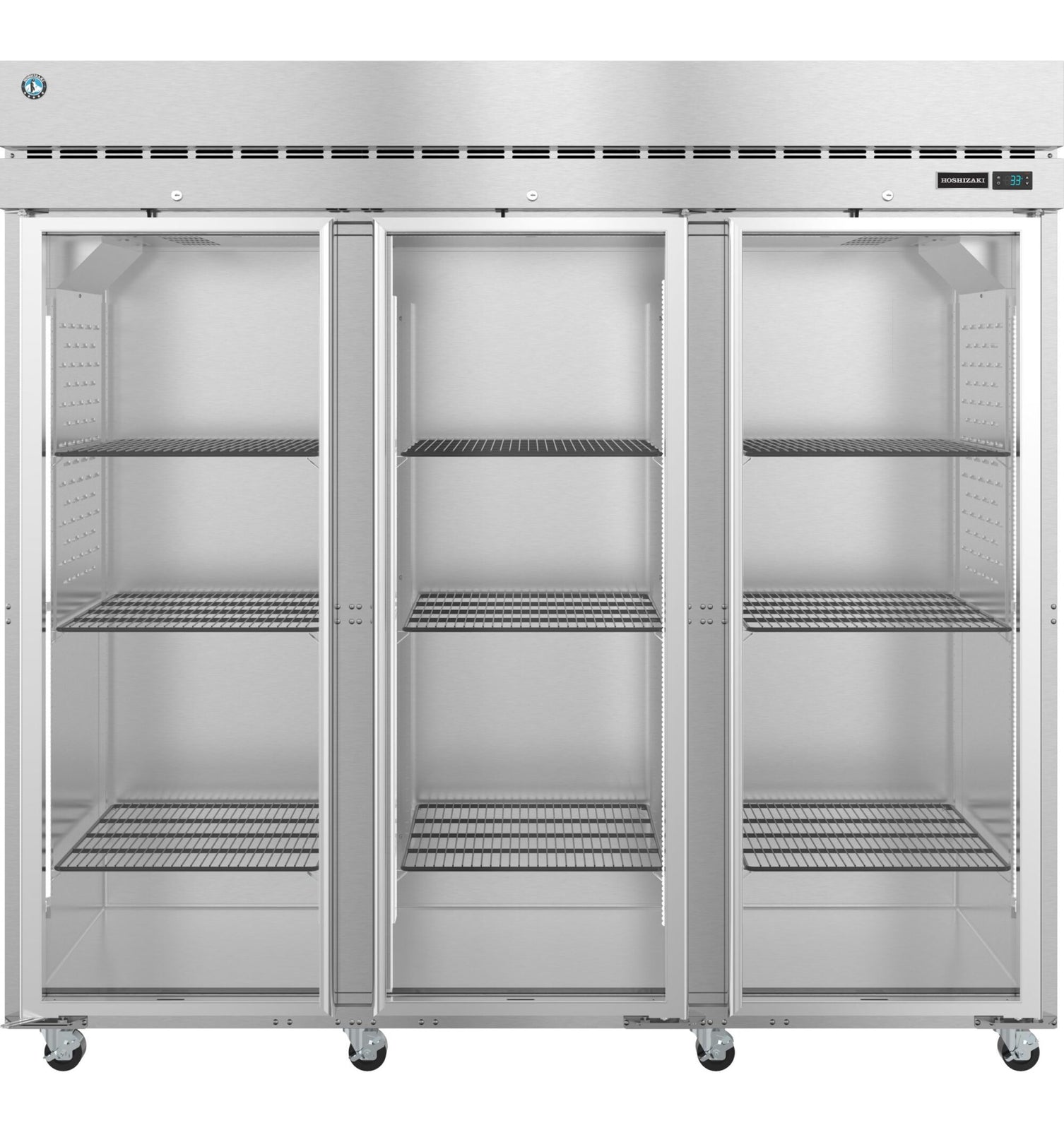 Hoshizaki R3A-FG 79.03 cu ft 3-Section Full Glass Door Reach-In Refrigerator