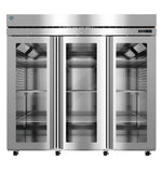 Hoshizaki R3A-FGE 79.03 cu ft 3-Section Full Glass Door Reach-In Refrigerator