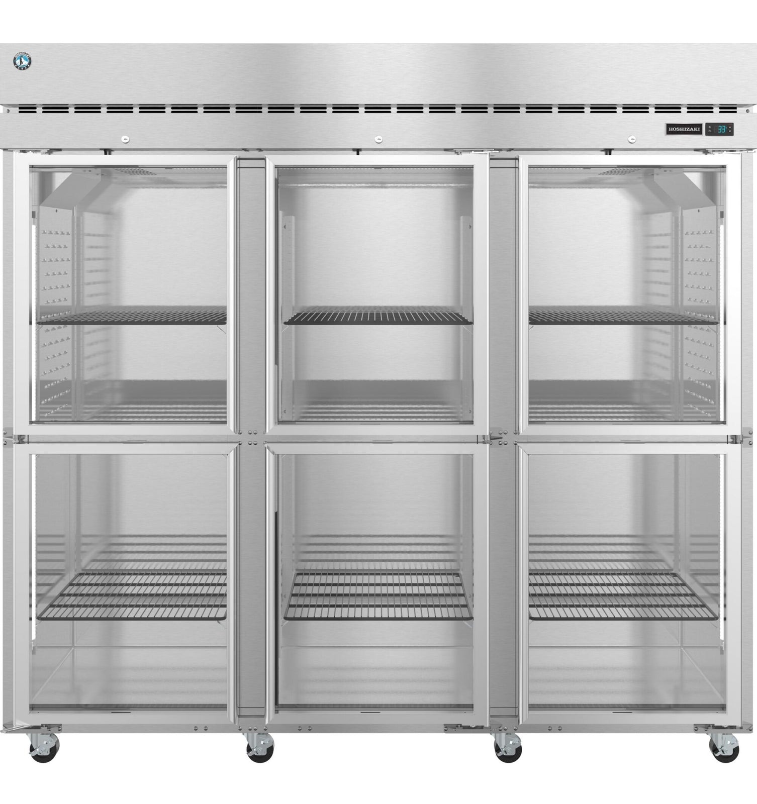 Hoshizaki R3A-HG 79.03 cu ft 3-Section Half Glass Door Reach-In Refrigerator