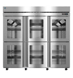 Hoshizaki R3A-HGE 79.03 cu ft 3-Section Half Glass Door Reach-In Refrigerator