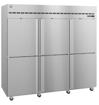 Hoshizaki R3A-HS 79.03 cu. ft. Stainless Steel 3-Section Reach-In Refrigerator with 6 Half-Height Doors