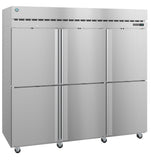 Hoshizaki R3A-HS 79.03 cu. ft. Stainless Steel 3-Section Reach-In Refrigerator with 6 Half-Height Doors
