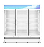 Hoshizaki RM-65-HC-WHT 78" White Glass Door Merchandiser Refrigerator