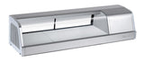 Turbo Air SAK-50R-N refrigerated sushi display case with empty interior and right-side condenser