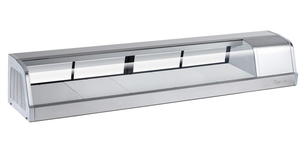Turbo Air SAK-70R-N refrigerated sushi case, right side condenser viewed from the front