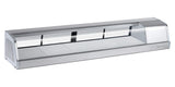 Turbo Air SAK-70R-N refrigerated sushi case, right side condenser viewed from the front
