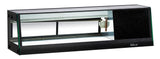 Turbo Air SAS-50R-N refrigerated sushi display case with empty interior and right-side condenser