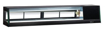 Turbo Air SAS-70R-N refrigerated sushi display case with empty interior and right-side condenser