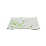 13¼″ × 9¼″ Green Bamboo Porcelain Rectangular Platter