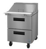 Hoshizaki SR27B-12MD2 27" 12-Pan 2-Drawer Mega Top Prep Refrigerator