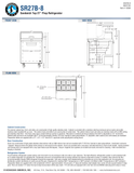 Hoshizaki SR27B-8 official dimension drawing: front, side, 8-pan layout and door swing