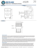 Hoshizaki SR27B-8D2 official dimension drawing with front, side, pan layout and drawer travel