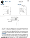 Hoshizaki SR36B-10 official dimension drawing, prep-pan layout and door swing