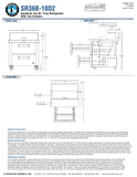 Hoshizaki SR36B-10D2 official dimension drawing, prep-pan layout and drawer travel