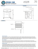 Hoshizaki SR36B-15M official dimension drawing, prep-pan layout and door swing