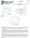 Hoshizaki SR36B-15MD2 official dimension drawing, prep-pan layout and drawer travel