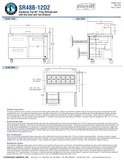 Hoshizaki SR48B-12D2 official dimension drawing with front, side, pan layout and drawer travel